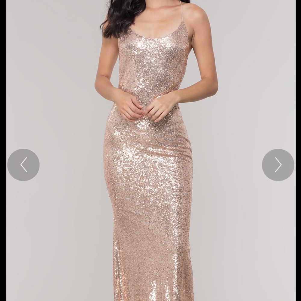 Gold Sequin Prom Dress NWT